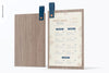 Menu With Leather Loop Mockup, Front And Back View Psd
