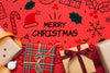 Merry Christmas Concept With Colorful Gifts Psd