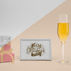 Merry Christmas Frame With Champagne Glass Psd