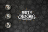 Merry Christmas Messsage On Dark Background Psd