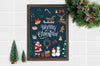 Merry Christmas Poster In A Frame Mockup Psd