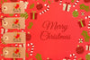 Merry Christmas With Decorations And Labels Psd