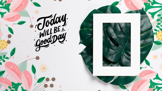 Message On Paper Sheet With Realistic Leaf Psd