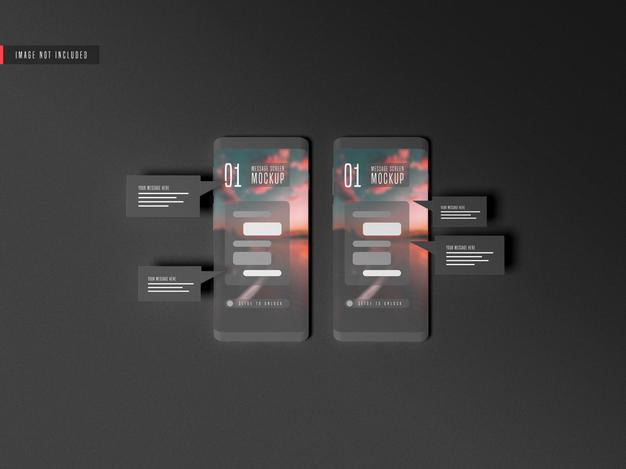 Messaging Conversation Concept On Mobile Phone Mockup Psd