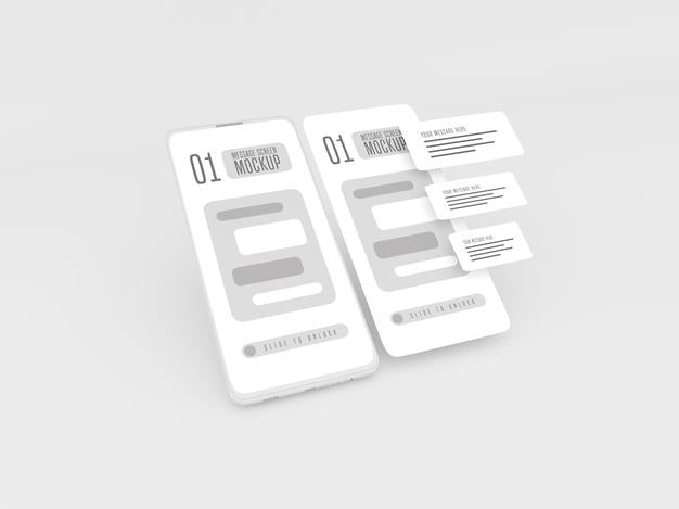 Messaging Conversation Concept On Mobile Phone Mockup Psd