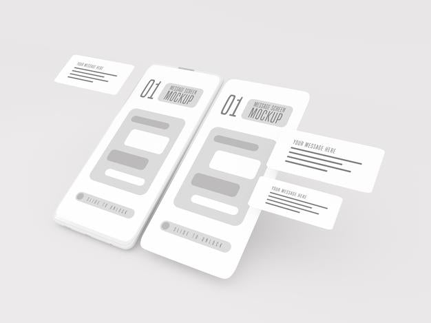 Messaging Conversation Concept On Mobile Phone Mockup Psd