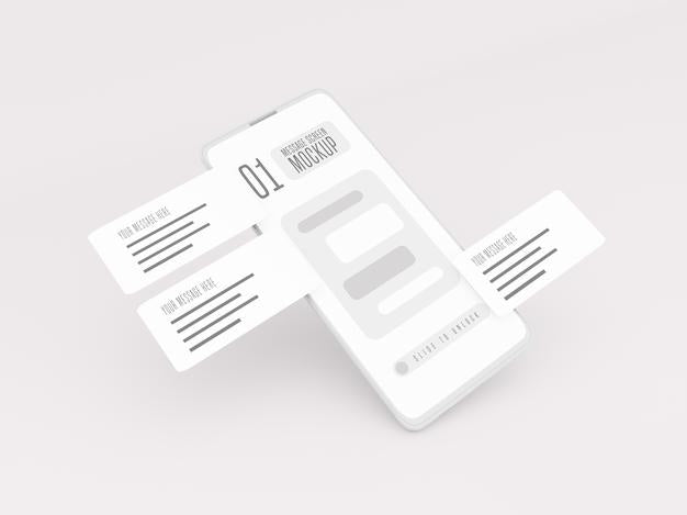 Messaging Conversation Concept On Mobile Phone Mockup Psd