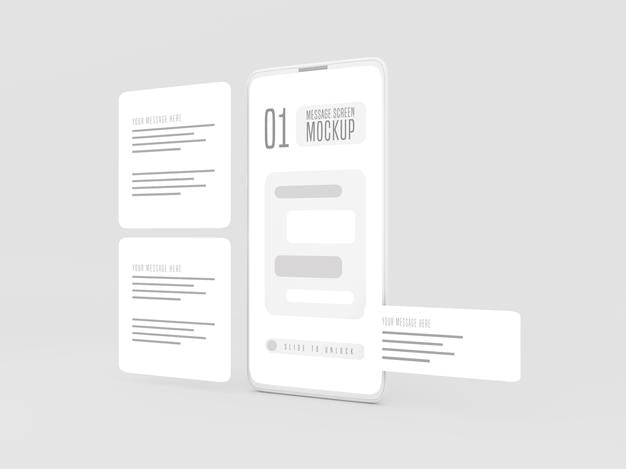 Messaging Conversation Concept On Mobile Phone Mockup Psd