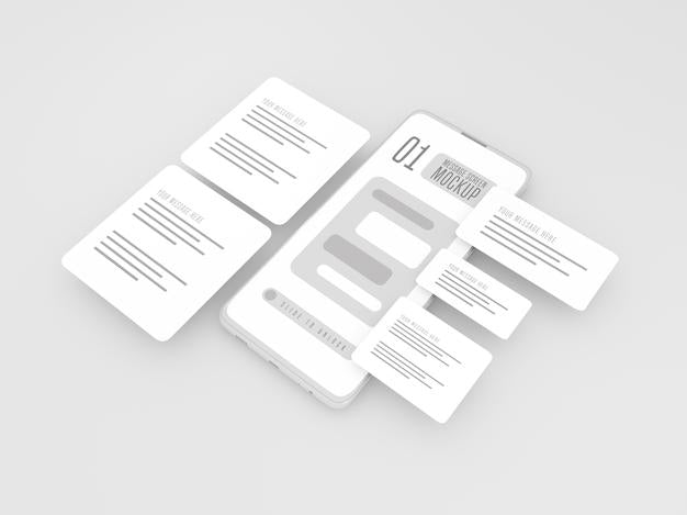 Messaging Conversation Concept On Mobile Phone Mockup Psd