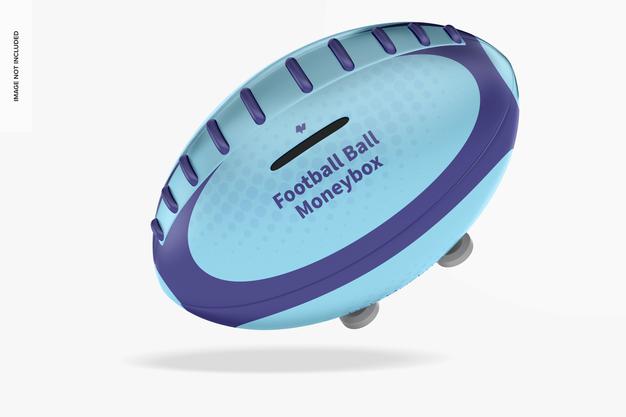 Metal Football Ball Moneybox Mockup Psd
