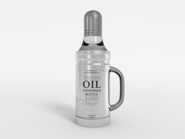 Metal Oil Dispenser With Handle Mockup Psd
