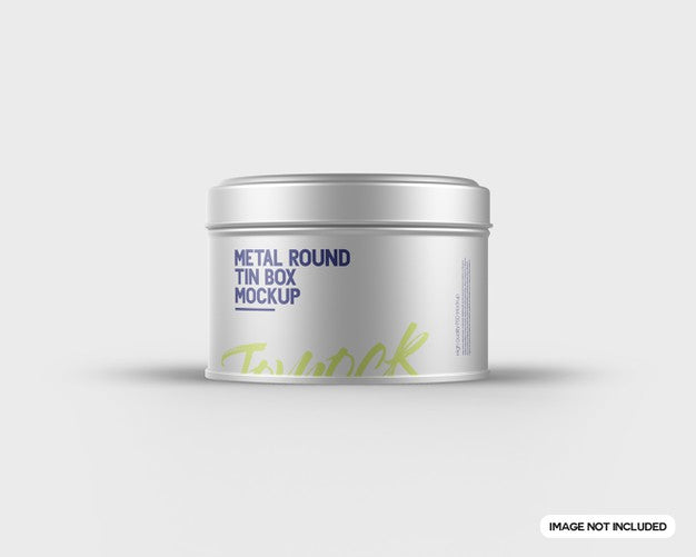 Metal Round Tin Box Mockup Psd