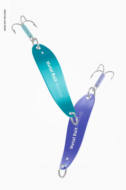 Metal Spoon Baits Mockup Psd