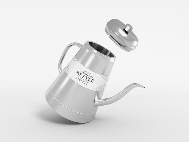 Metal Tea Kettle Mockup Psd