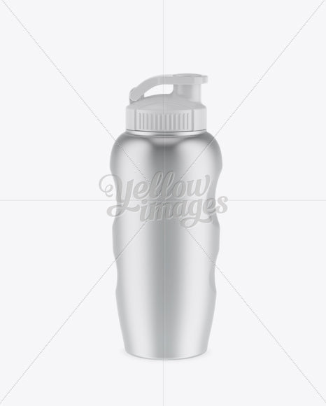 Metallic Sport Bottle Mockup