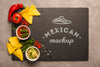 Mexican Restaurant Placemat Mockup With Ingredients On Top Psd