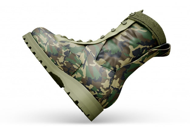 Militar Boots Mockup Psd