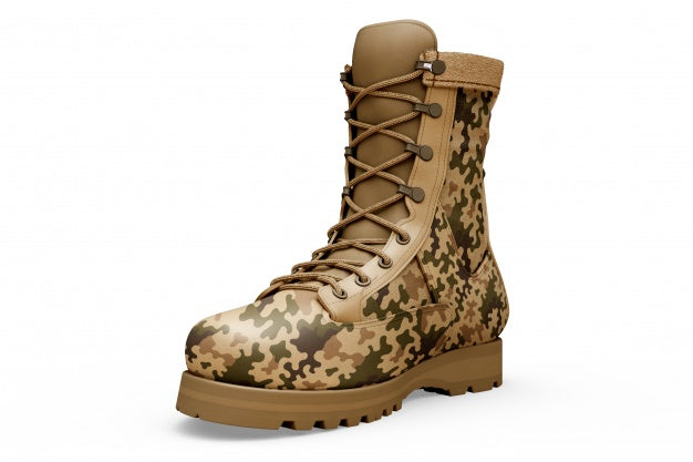 Militar Boots Mockup Psd