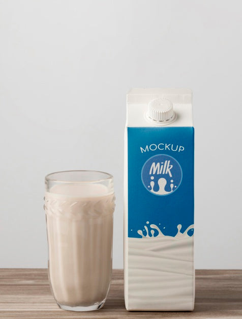 Milk Bottle Concept Mock-Up Psd