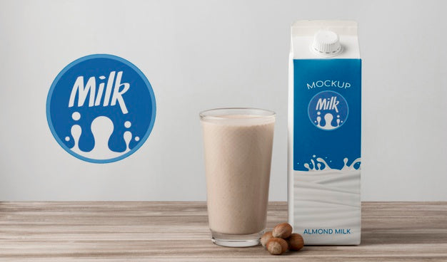 Milk Bottle Concept Mock-Up Psd