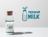 Milk Bottle Concept Mock-Up Psd