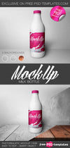 Milk Bottle Mockup Psd