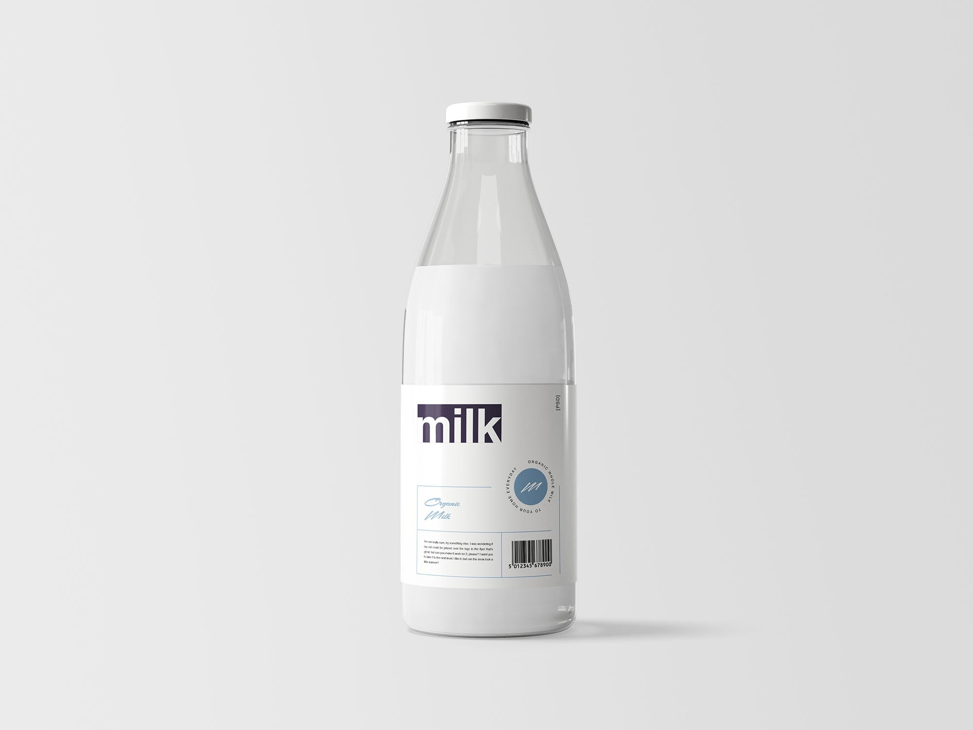 Milk Bottle Mockup