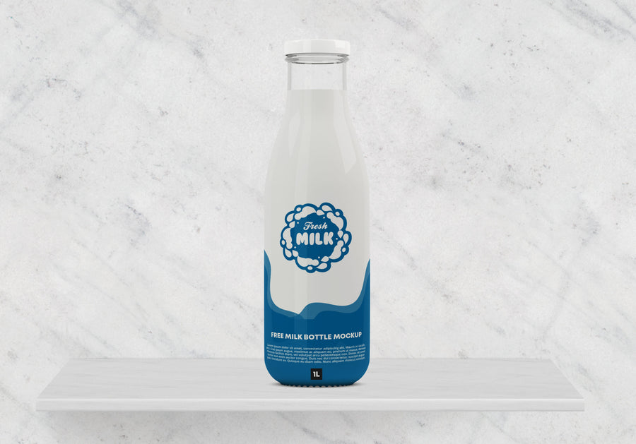 Milk Bottle Mockup