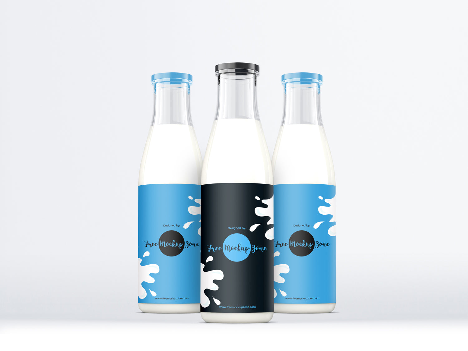 Milk Glass Bottle Mockup 2018