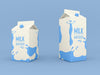 Milk Packaging Box Mockup Psd