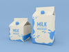 Milk Packaging Box Mockup Psd