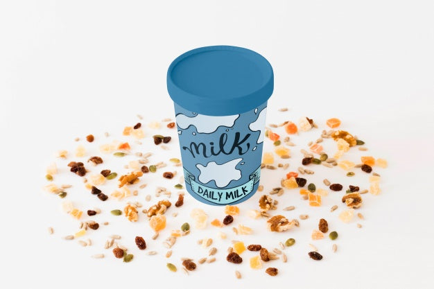 Milk Packaging Mockup Psd