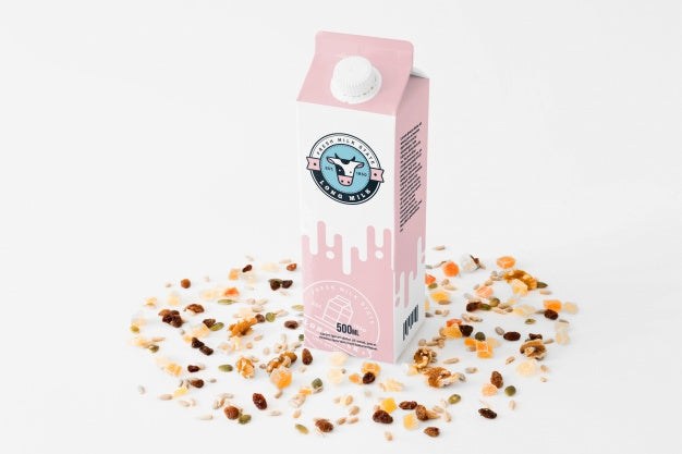 Milk Packaging Mockup Psd
