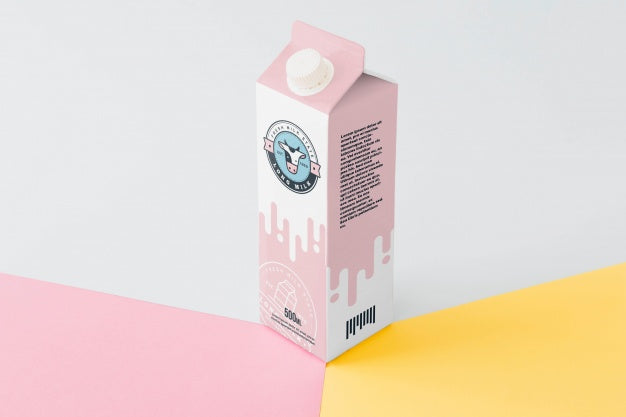 Milk Packaging Mockup Psd