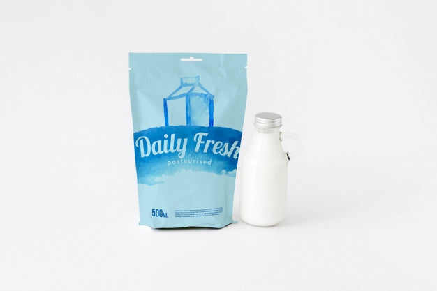 Milk Packaging Mockup Psd