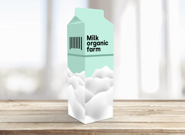 Milk Packaging Mockup Psd