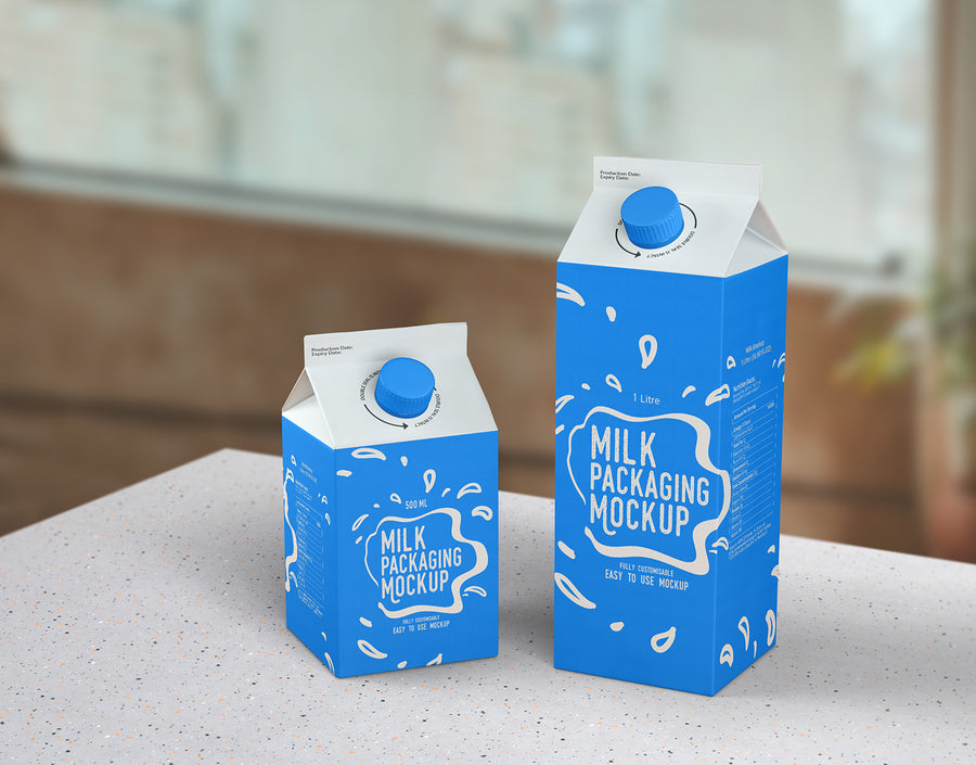 Milk Packaging Mockup