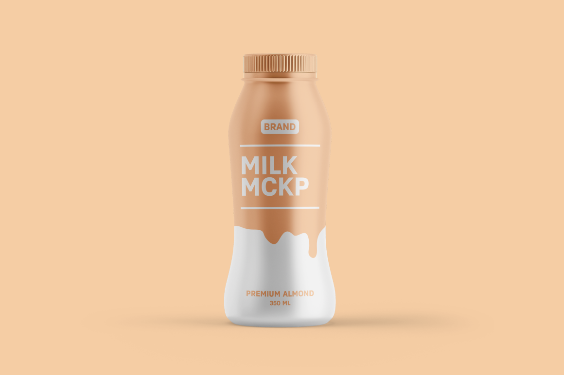Milk Plastic Bottle Mockup