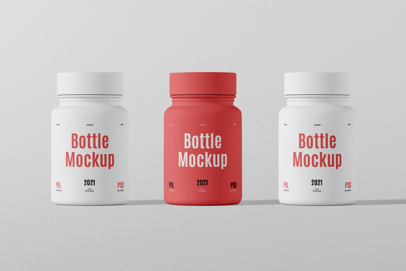 Mini Plastic Bottle Psd Mockup