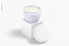 Mini Plastic Cream Jar With Lid Mockup Psd