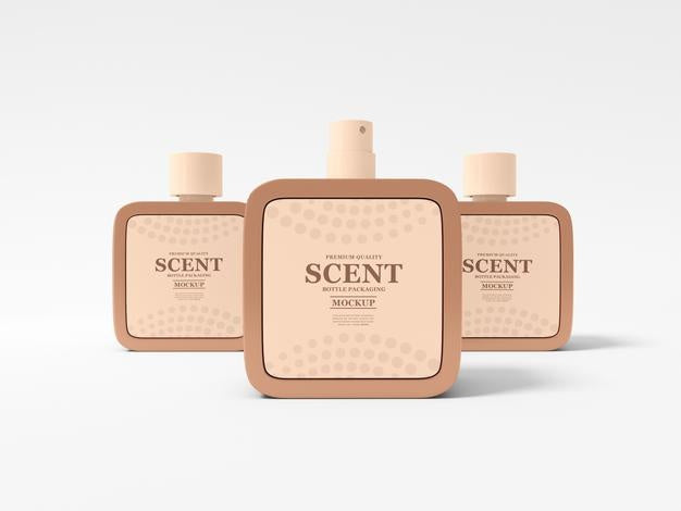 Mini Scent Bottle With Box Mockup Psd