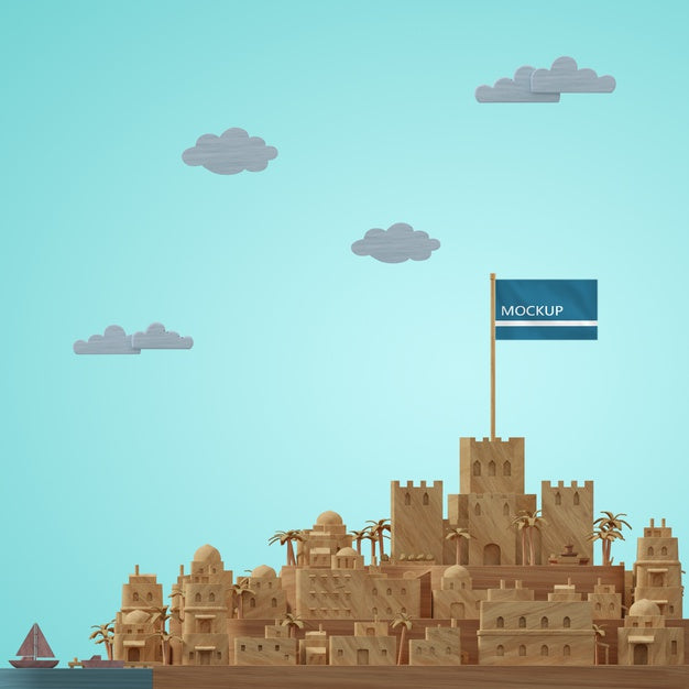 Miniature 3D Model Of Cities Building Psd