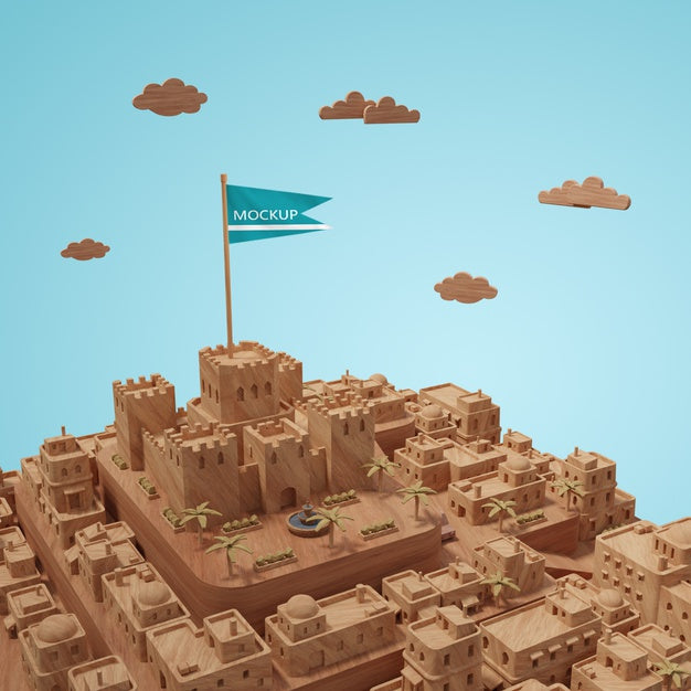 Miniature 3D Model Of Cities Buildings Psd
