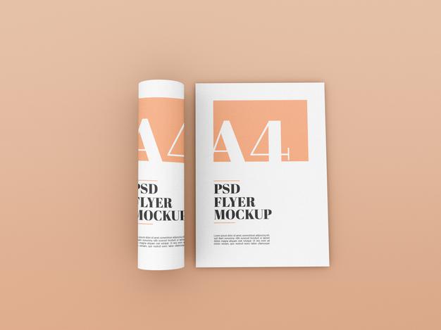 Minimal A4 Flyer Mockup Psd