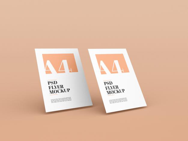 Minimal A4 Flyer Mockup Psd