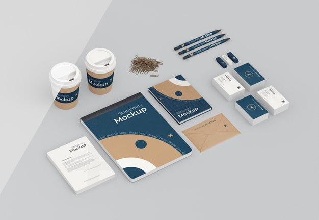 Minimal Assortment Of Stationery Objects Psd