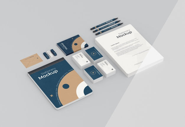 Minimal Assortment Of Stationery Objects Psd