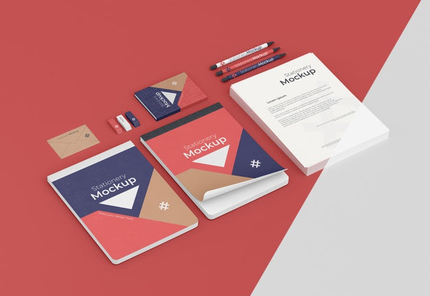 Minimal Assortment Of Stationery Objects Psd