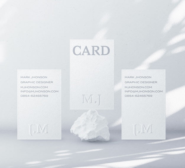 Minimal Business Card Mockup Scene Creator Psd
