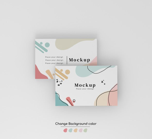 Minimal Business Overlaying Visiting Card Mockup Psd